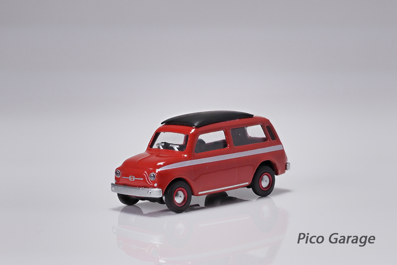 Schuco 1/87FIAT500ワゴン(赤)前